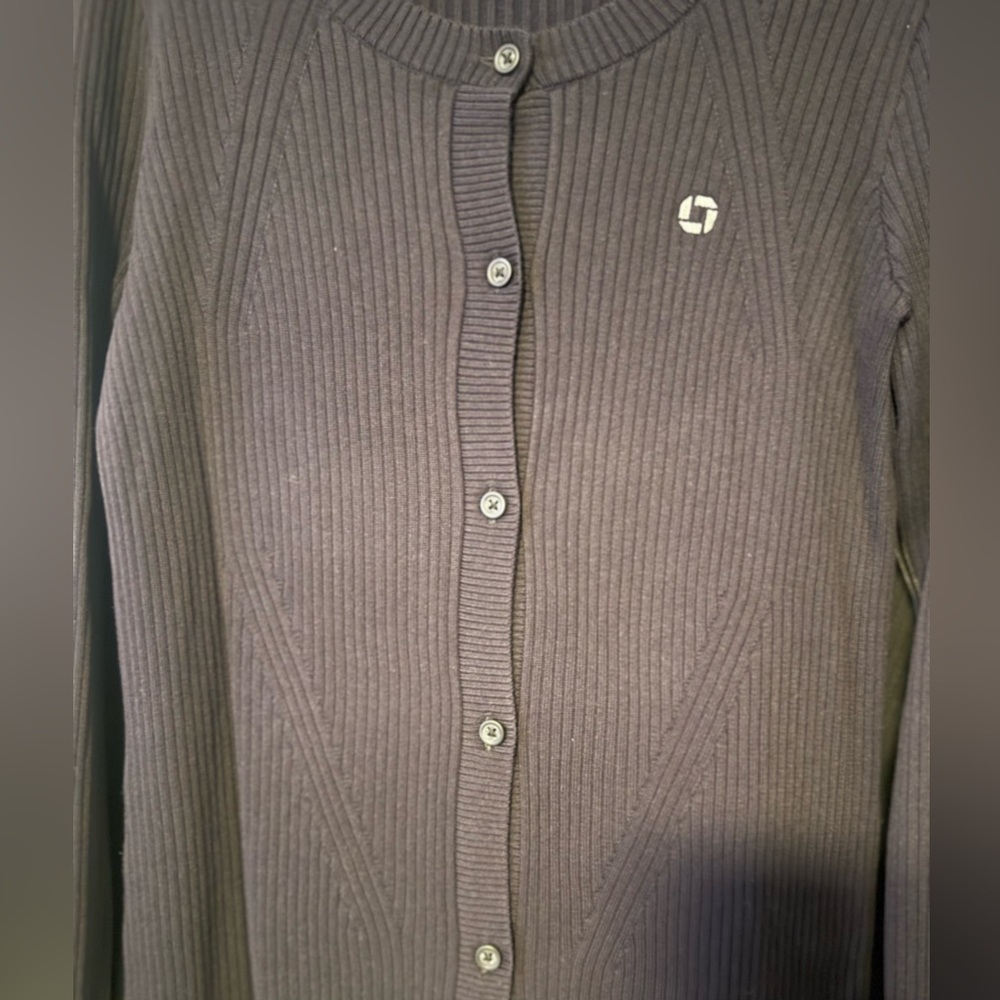 Lands' End Chase Bank Women’s Cardigan like new - Picture 3 of 7